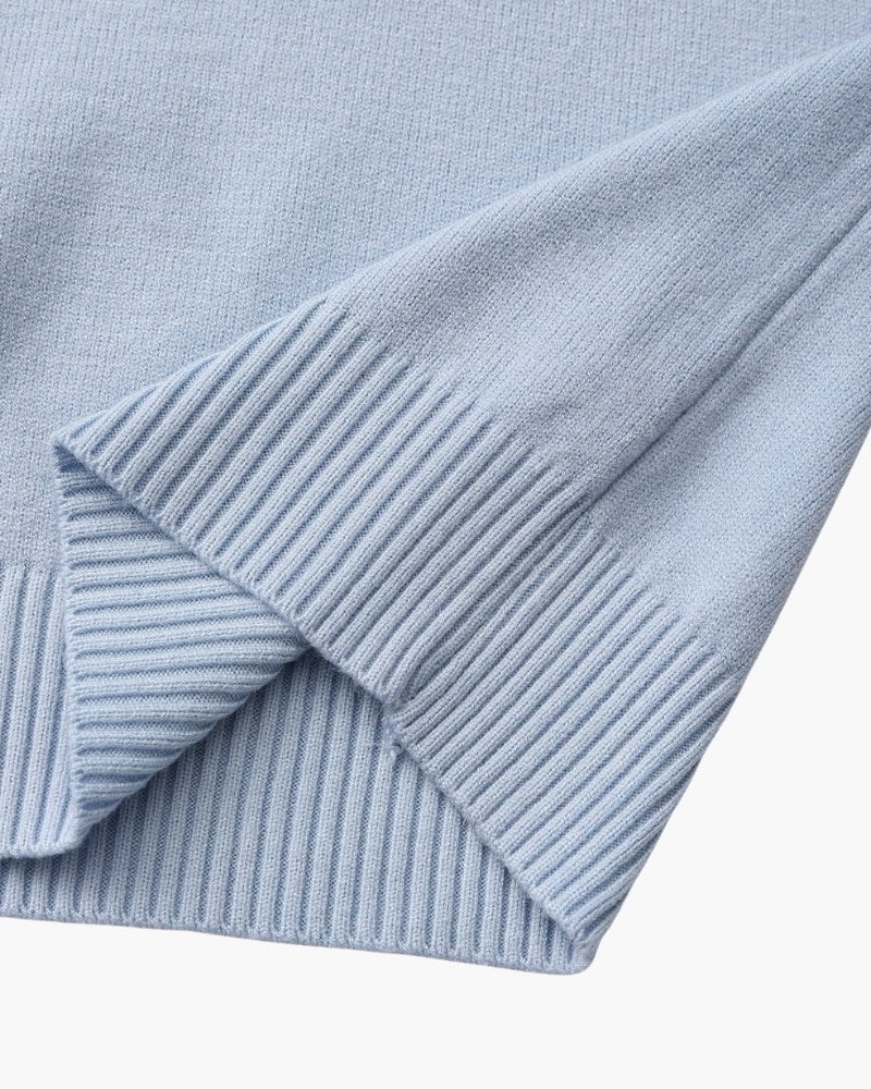 Essential Ribbed Mock Neck Sweater
