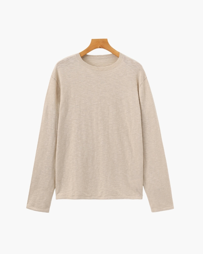 Linen Cotton Essential Crewneck
