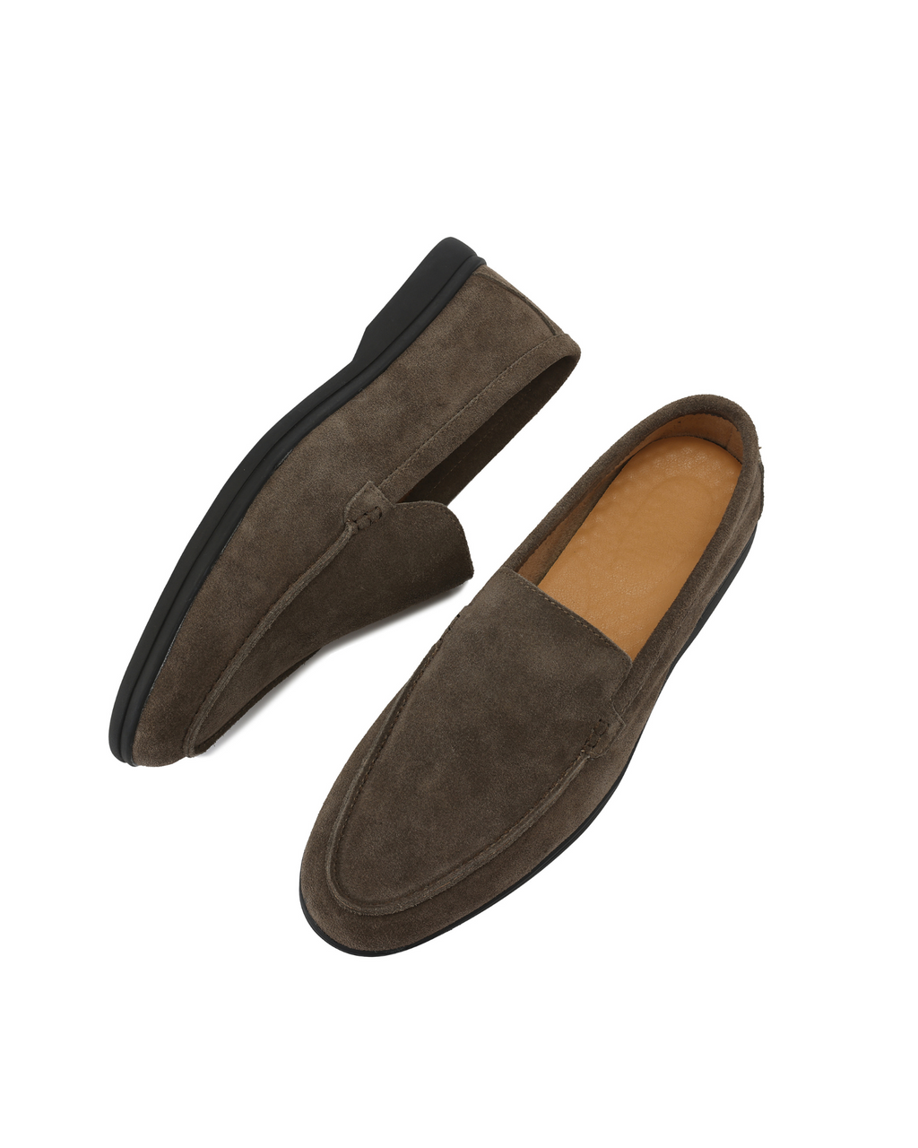 Premium Suede Loafers - Black Soles
