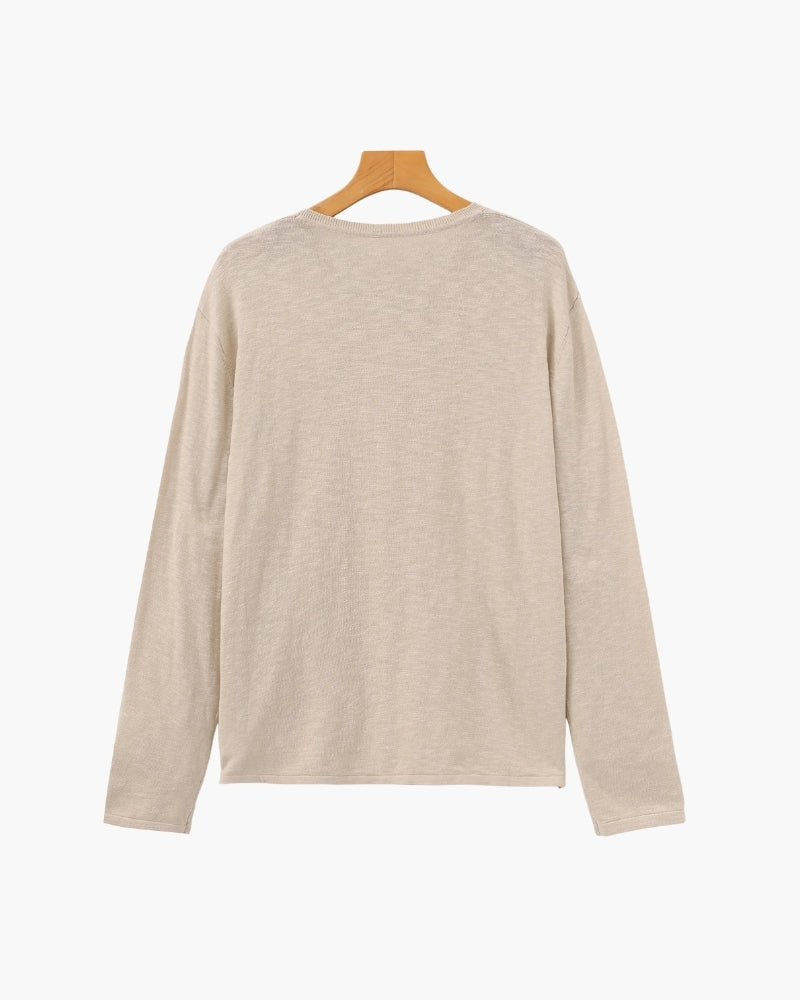 Linen Cotton Essential Crewneck