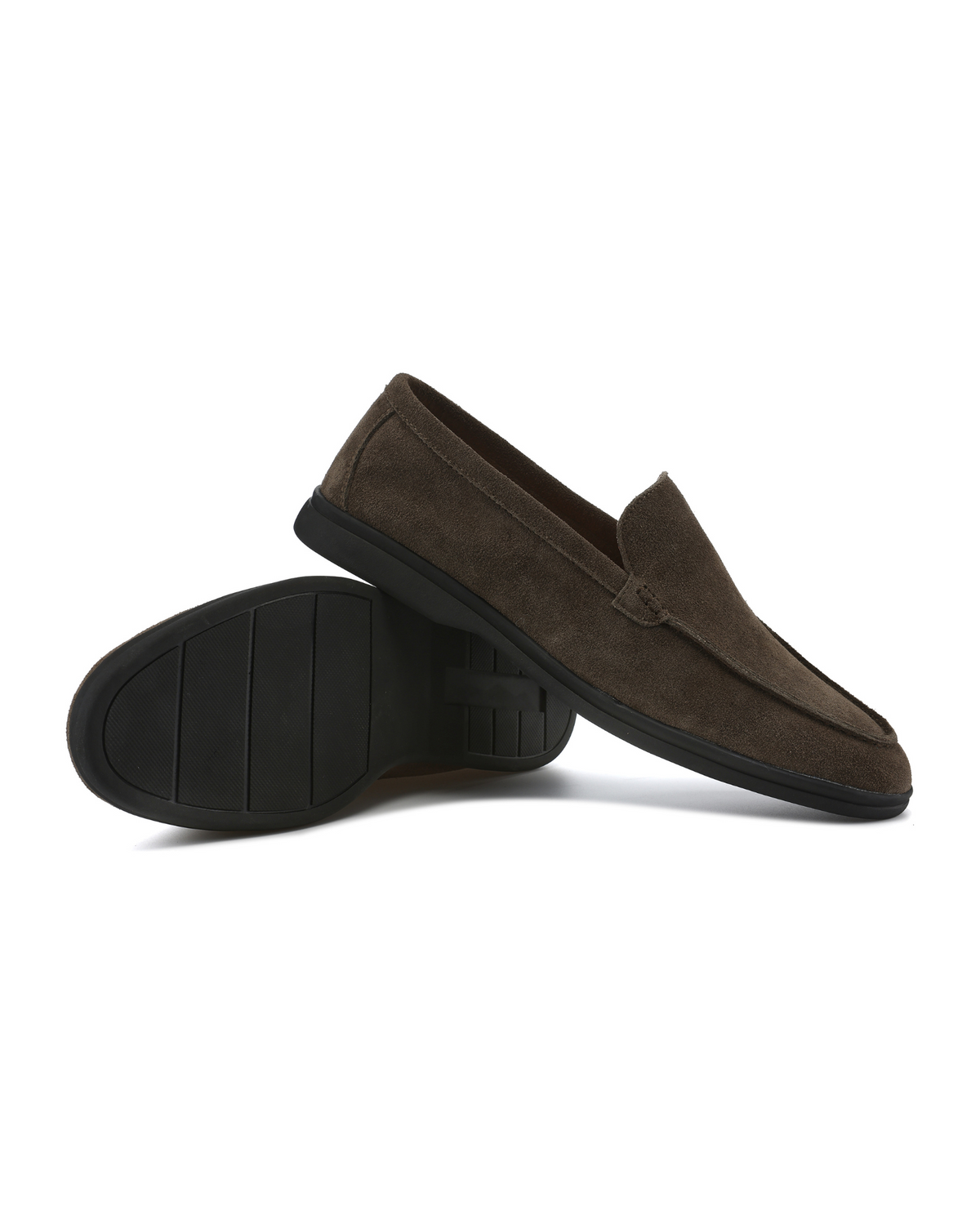 Premium Suede Loafers - Black Soles