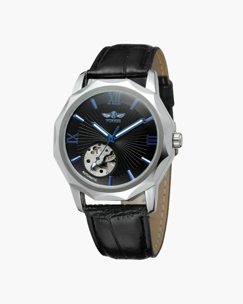 Classic Skeleton Dial Steel Watch