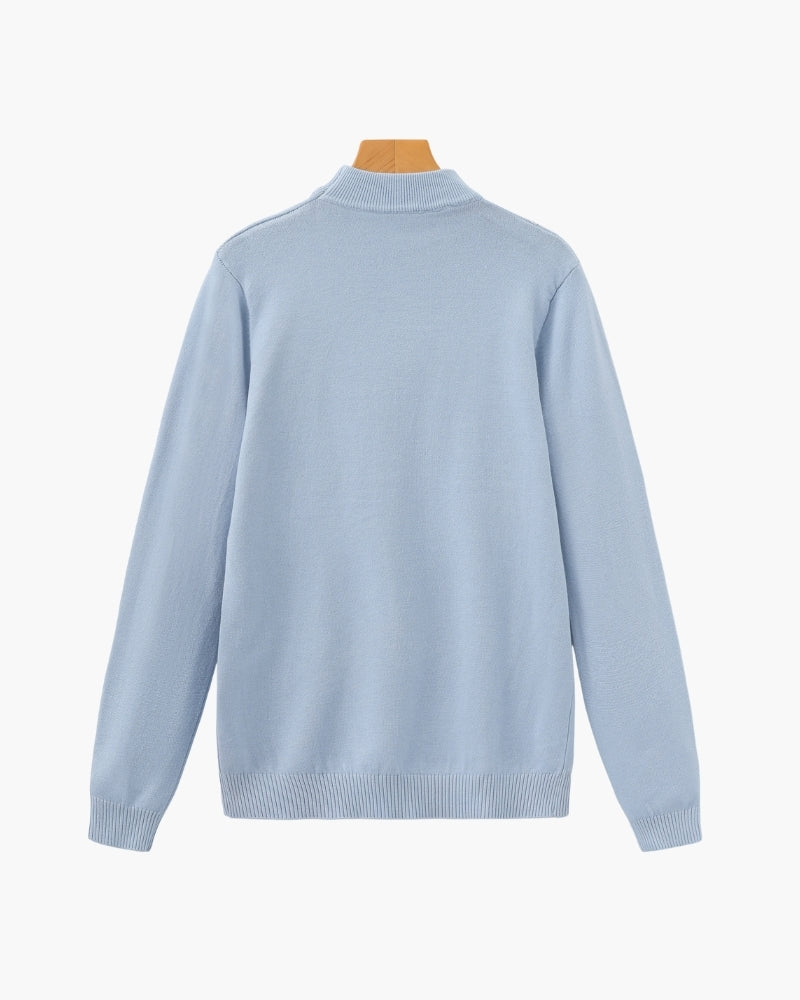 Essential Ribbed Mock Neck Sweater